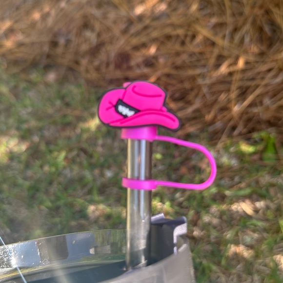 Pink Cowboy Hat Stanley Straw Topper - Picture 2 of 4